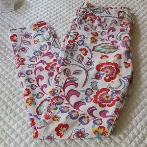 Pilcro and letterpress Floral mid rise skinny 26